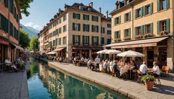 Vie de quartier dynamique autour de la gare d'Annecy